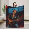 George Michael Fan Poster Blanket Quality Warm Soft Throw Blanket for Winter Bedroom Decor Funny Bedspread for Men Women