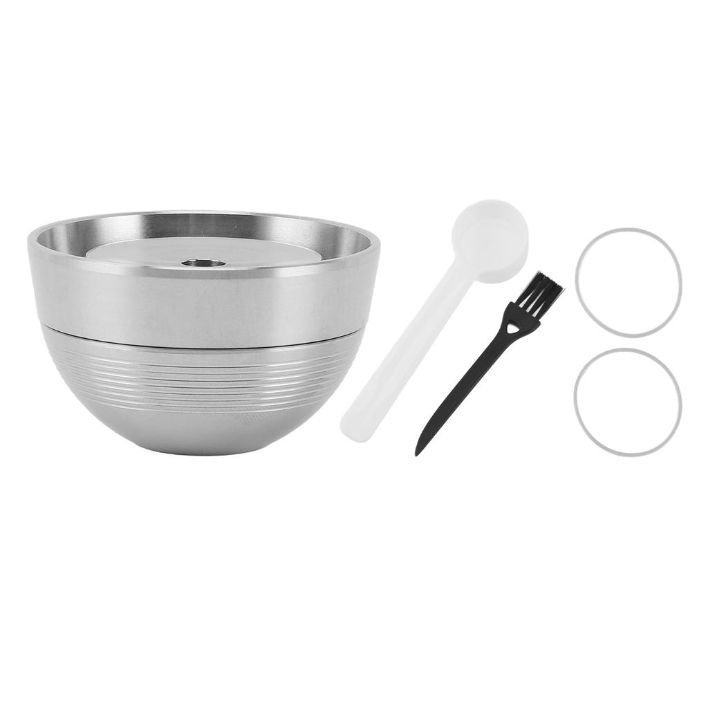 Stainless Steel Reusable Coffee Capsules Pods Eco Friendly Refillable Coffee Capsules with Brush Spo