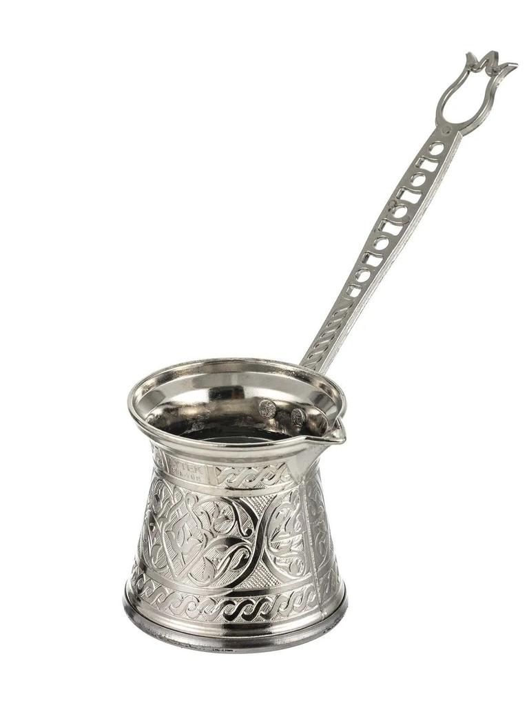 Медный кофейник в турецком стиле на 6 человек, декоративный дизайн кофейника, индукционная плита, совместимая с кофеваркой