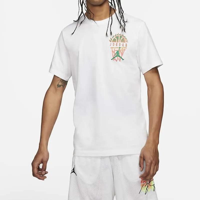 Air Jordan MENS DNA Casual Sports Knit Crew-neck Short Sleeve White Men's CZ8060-100