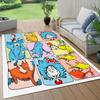 The Cat in the Hat Flannel Pattern Square Carpet,Area Rug,Carpet Rug for Living Room Bedroom Sofa Playroom Decor,Non-slip Floor Mat