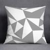 Gray Low White Flower Pattern Home Decoration Pillowcase Square Pillowcase Home Office Decoration Cushion Cover