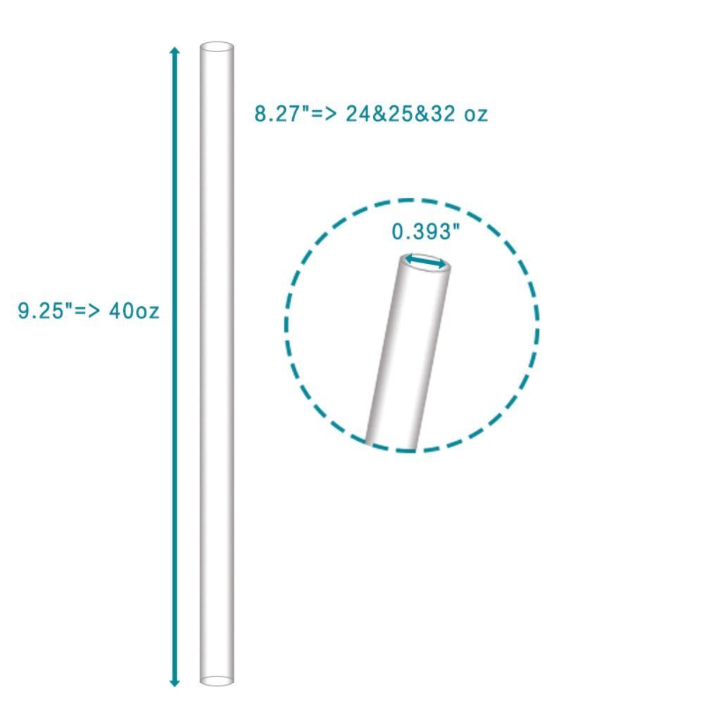 PCT Bottle Straws Reusable Long Straw Durable Replacement Straws for Owala FreeSip 24 oz 32 oz