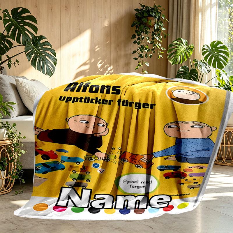 Custom Name Personalized Alfons Aberg Print Blanket, Home Decor, Bedroom, Sofa, Camping, Couch, Gifts for Birthday Christmas