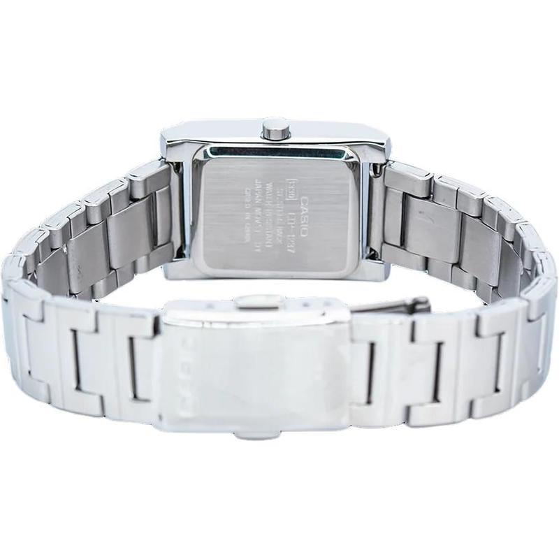 Casio Модные водонепроницаемые кварцевые часы с стальным ремешком, кварцевый механизм, ремешок из нержавеющей стали, японские и корейские часы, женские часы, синие LTP-1237D-2A2