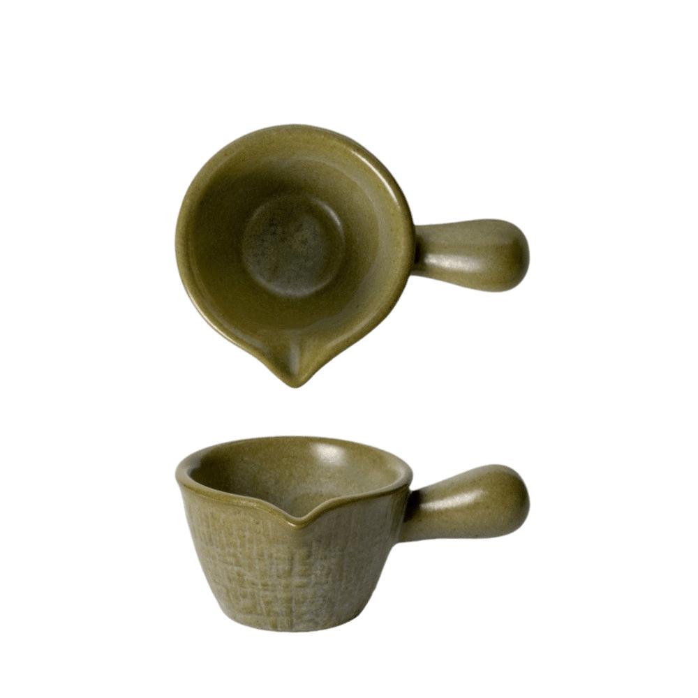 With Handle Dipping Sauce Bowl Ceramic Seasoning Dish Snack Plate Sauce Pitcher Kitchen