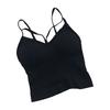 Yousheng Women Vest Seamless Padded Slim Fit Solid Color Backless Elastic Summer Camis Tank Top Lady Bottoming Inner Outer Wear Bra Top