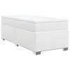 Box Spring Bed with Mattress White 90x200 cm Faux Leather
