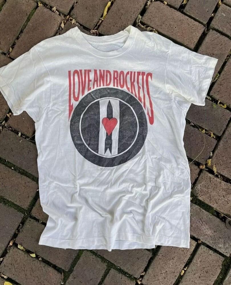 Винтажная хлопковая футболка унисекс с логотипом группы Love and Rockets, размеры от S до 5XL
