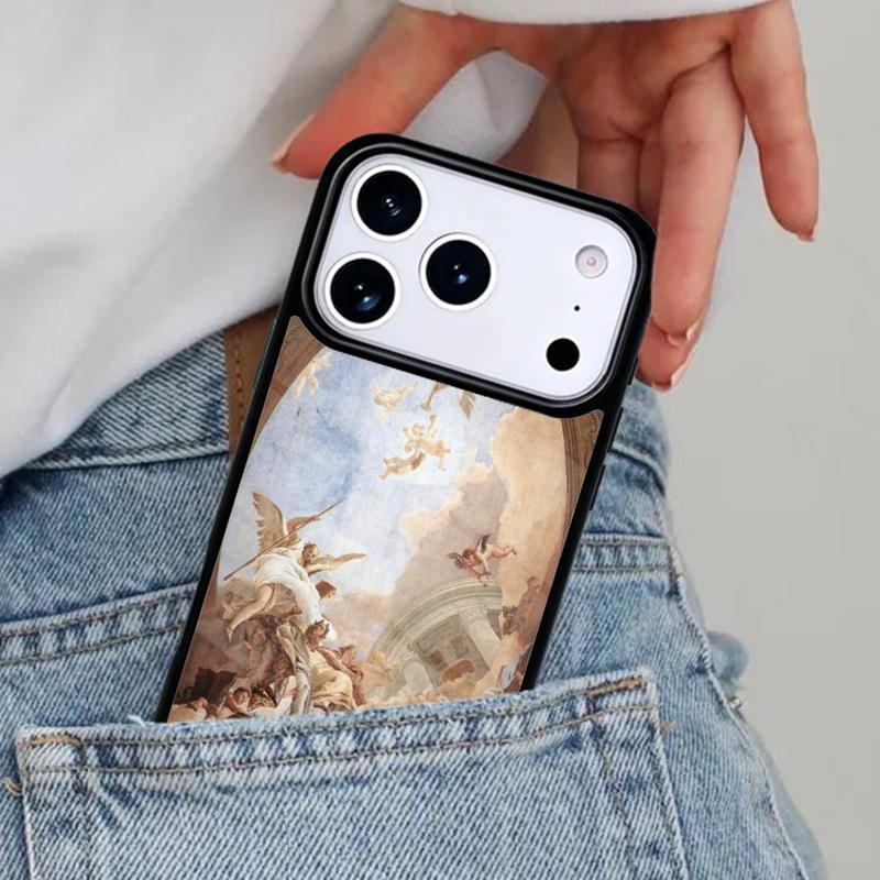 Эстетичный чехол для телефона с ангелами, облаками и небом для iPhone 16e 15 14 13 12 17 Pro Max Plus Air 17pro Чехол Coque