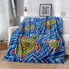 Australian Aboriginal Style 143 Blanket Soft & Cozy Great for Couch Seaside Livingroom Four Seasons Multipurpose Stylish Decor
