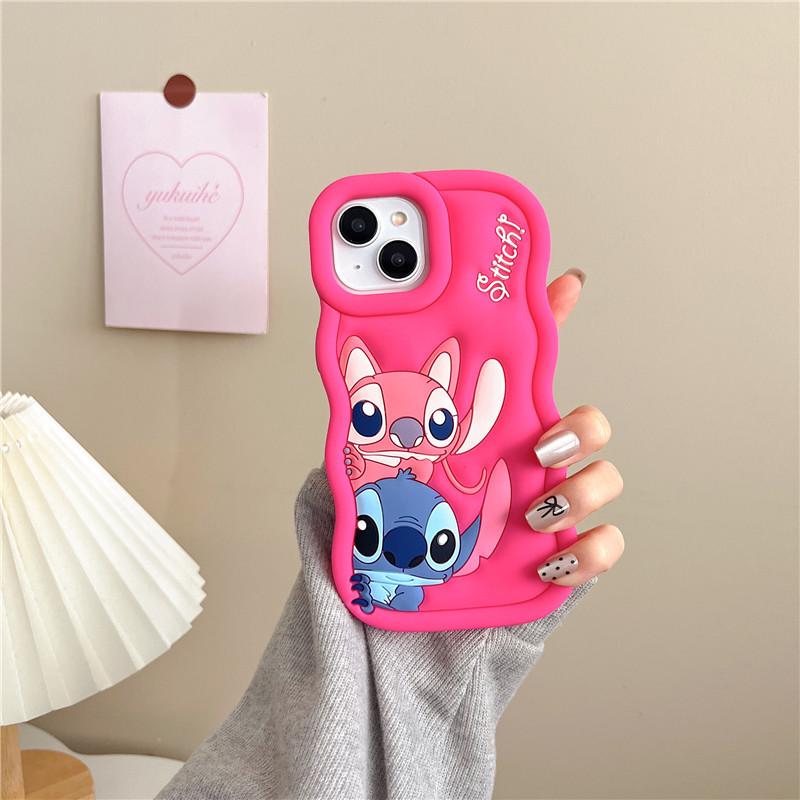 3D мультяшный чехол Stitch с защитой от падения для iPhone 14/13/12/11 и 16/15 PRO MAX