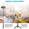 Bovon Perche Selfie Bluetooth, 3 en 1 Mini Trépied Smartphone Extensible Selfie Stick Monopode en Aluminium avec Télécommande Sans F