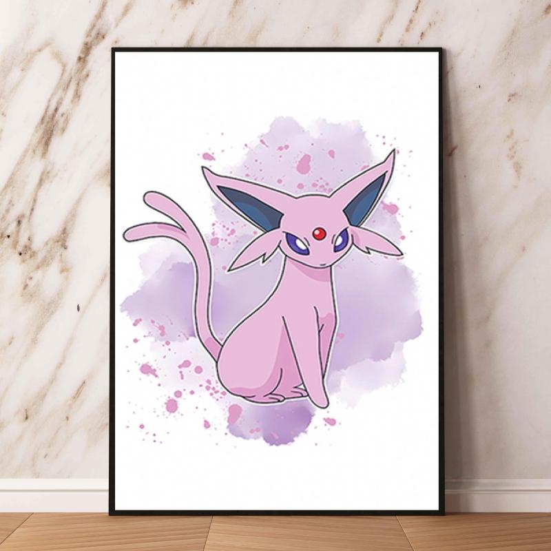 Canvas Art Watercolor Themed Walls Painting Pokemon Snorlax Comics Pictures Modern Home Waterproof Children Room Decor Gifts
