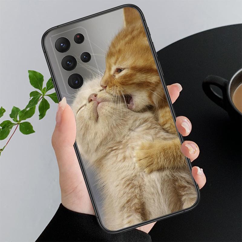 Phone Case For Samsung A17 A55 A16 A56 A35 A15 A53 A54 A33 A34 A25 A05S A52 A52S A07 A26 A06 Kitten Cats