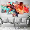 Anime Angry Boy 5 Pcs Modern Home Wall Decor Canvas Picture Art HD Print Painting On Canvas for Living Room