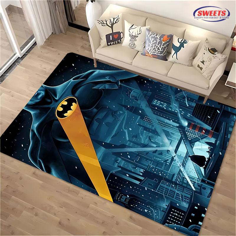Классический ковер DC Batman, Ковер с логотипом Бэтмена для гостиной, детской спальни, прикроватный коврик, Удобный нескользящий прочный коврик, Ковер, который можно стирать в машине