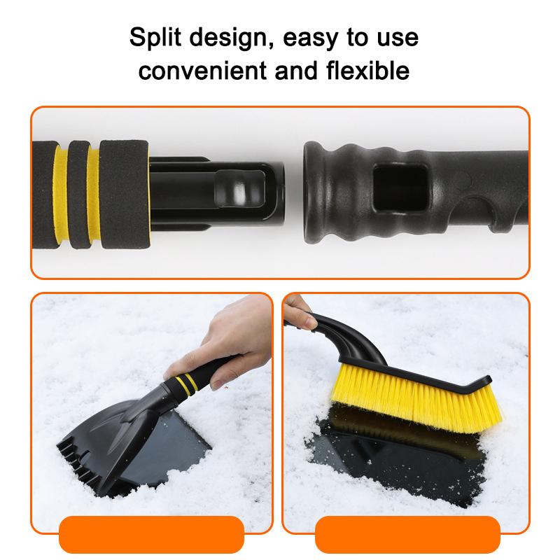 Winter Detachable Car Snow Sweeping Shovel with EVA Foam Handle Auto Cleaning Brush Ice Scraper Remover Windshield Snow Brush