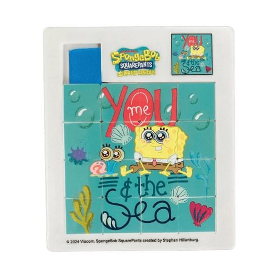 Wolseong Square Pants Spongebob 16 Sliding Puzzle Set, корейские популярные головоломки
