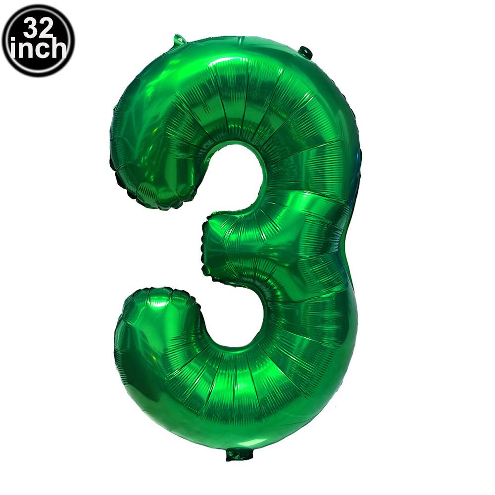 Multi Color Large Numbers 3 Balloon 32Inch 1 2 3 4 5 6 7 8 9 Birthday Ball Red Digit Bachelorette Balloons Figure Golob Balloons