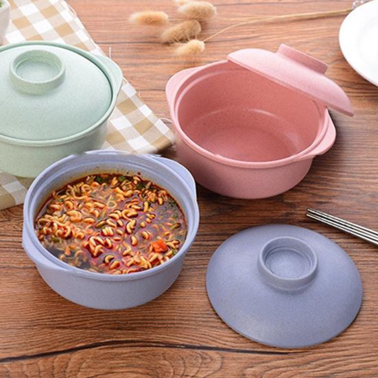 Безопасная миска для лапши быстрого приготовления. Термостойкая, легко очищаемая, небьющаяся, легкая миска с ручкой.