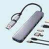 8-в-1 Высокоскоростной USB-разветвитель и аудиохаб Двухголовая многофункциональная док-станция