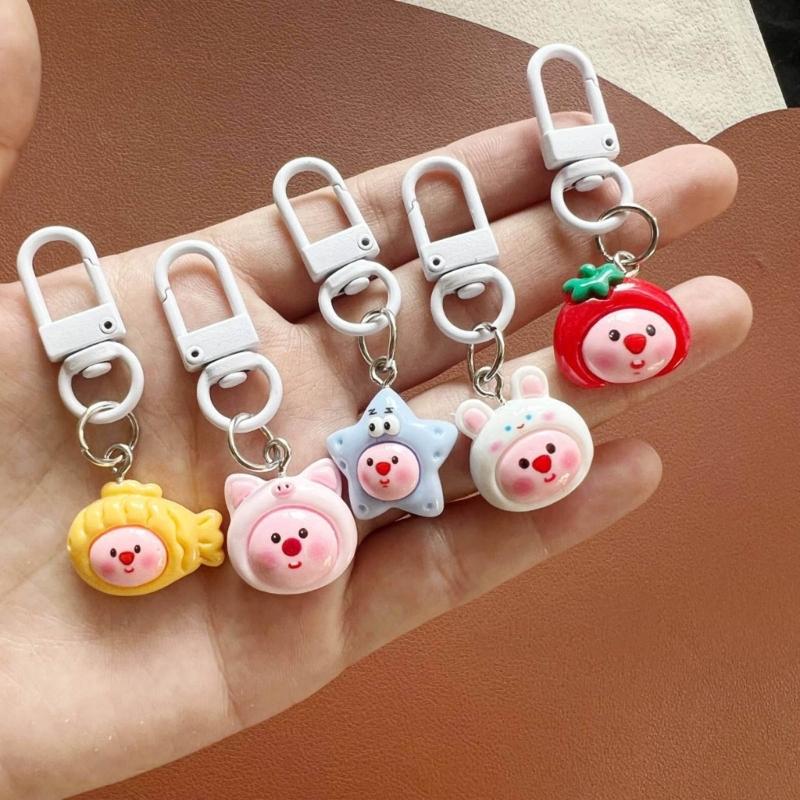Милый брелок из смолы Брелок Loopy Смоляная мультяшная кукла Подвеска Милые аксессуары Идеальный подарок для женщины, девочек, детей