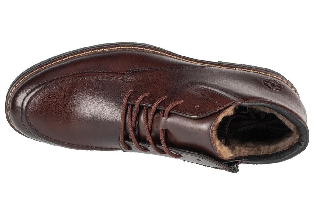 RIEKER Booties, Mens Brown Lace-up Shoes