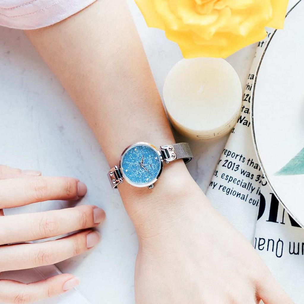 [VICTORIA HYDE] Женские модные часы, маленькие, тонкие, повседневные, водонепроницаемые, японские, кварцевые, стильные, с фейерверком, браслет из нержавеющей стали, на день рождения для женщин