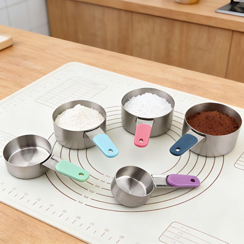 7 Piece/Set with Scale Stainless Steel Measuring Spoon Magnetic Handle Teaspoon Coffee Scoop Grain