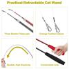 10Pcs/Set Pet Cat Toy Colorful Feather Fishing Rod Caterpillar Bell Replaceable Head Cat Teaser Wand