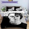 3pcs Evan Peters pattern bedding set duvet cover set includes duvet cover &pillowcases, perfect all season bedroom decoration & gift