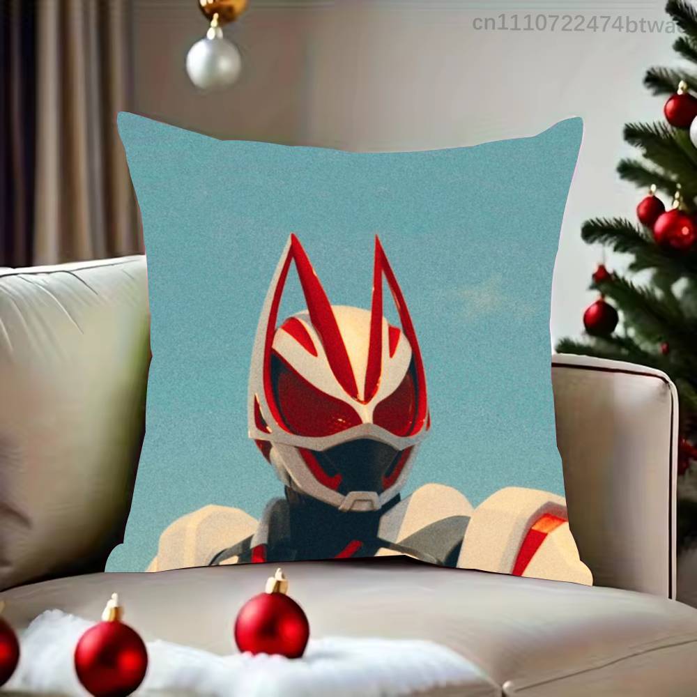 KKamen Rider GGeats Pillow Case For Sofa Bedroom Living Room Plush Cushion Cover Decorations and Protector