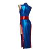 Dragon Ball Chi-Chi Battle Qipao Cosplay Costume, Women Halloween Anime Role Play Outfit