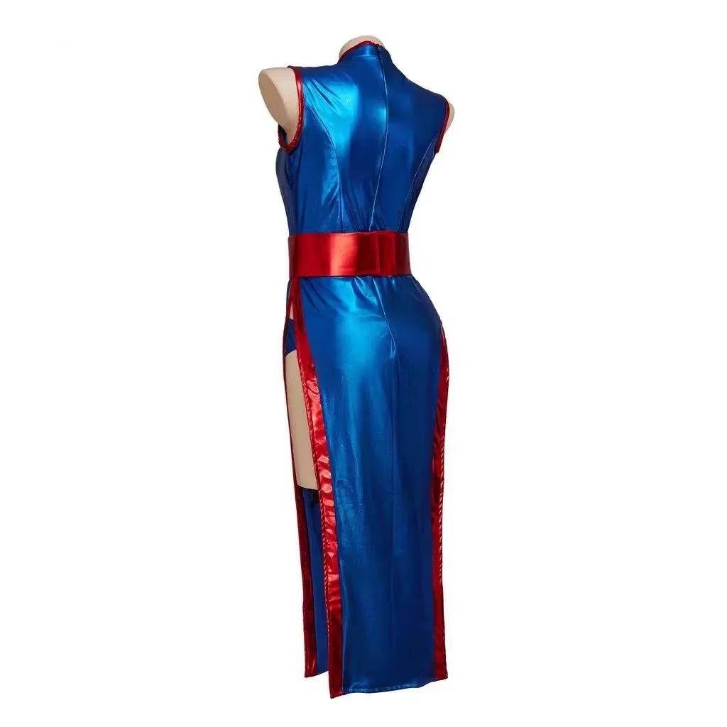 Dragon Ball Chi-Chi Battle Qipao Cosplay Costume, Women Halloween Anime Role Play Outfit