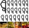 20pcs Gutter Hooks Plastic Gutter Clips Holiday Hanging Clips for Christmas Decoration Cluster Lights Icicle Multi-Purpose Hooks