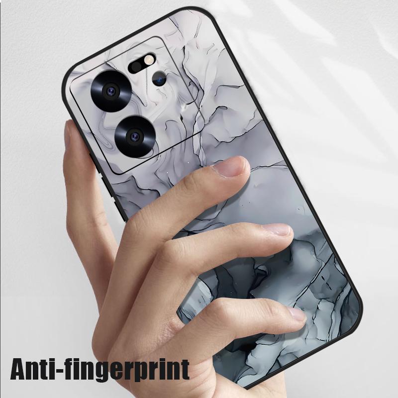 Luxury Marble Pattern Phone Case for Xiaomi 13T 12T 11T Poco F6 X6 X5 Pro Redmi Note 13 12 11 Pro K40 K70E Lanyard Shockproof Soft TPU Cover