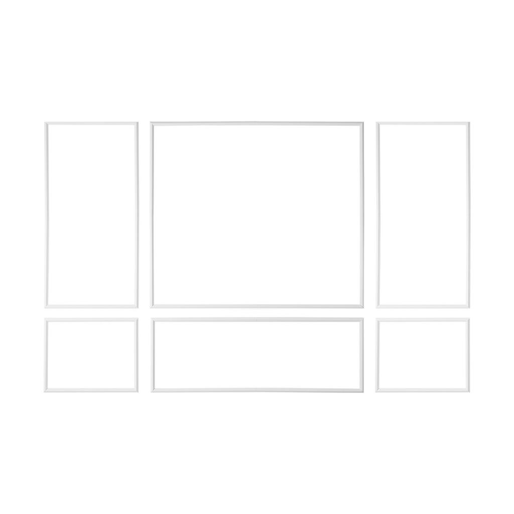 Wall Molding 3 Pack, Wainscoting Panels Kit, Lightweight Paintable Polystyrene, Easy to Install Accent Wall Trim for Interior Décor Living Room,