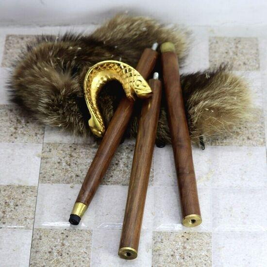Антикварный стиль Викторианский Винтажный Дизайнерская Латунная Ручка Трость Деревянная Трость