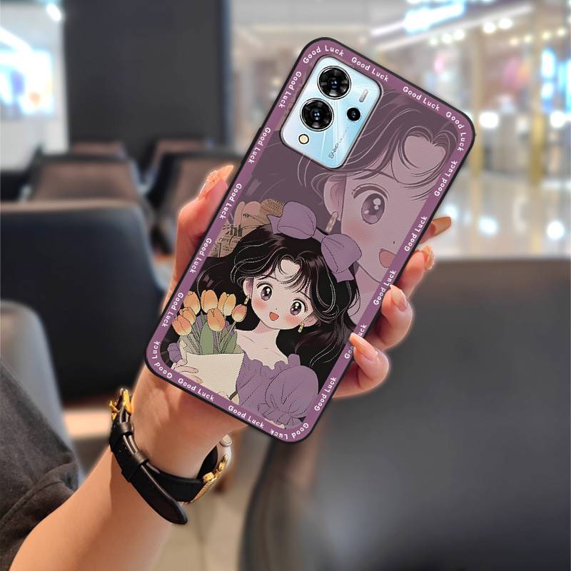 Cute Back Cover Phone Case For ZTE Blade V40 Pro Full Wrap Anti-knock Phone Pouch Soft Case Shockproof Dirt-resistant