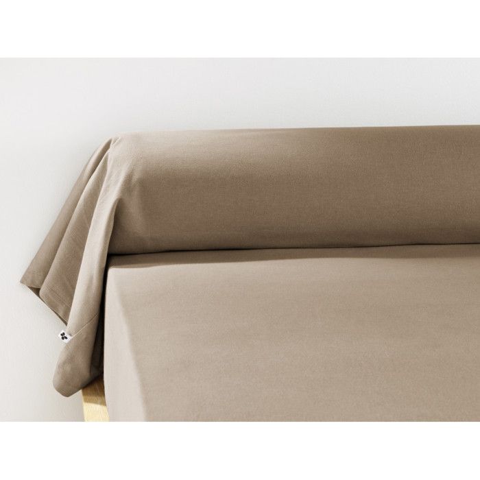 Taie de traversin 85 x 185 cm "Candice" Flanelle de Coton - Candice Ficelle