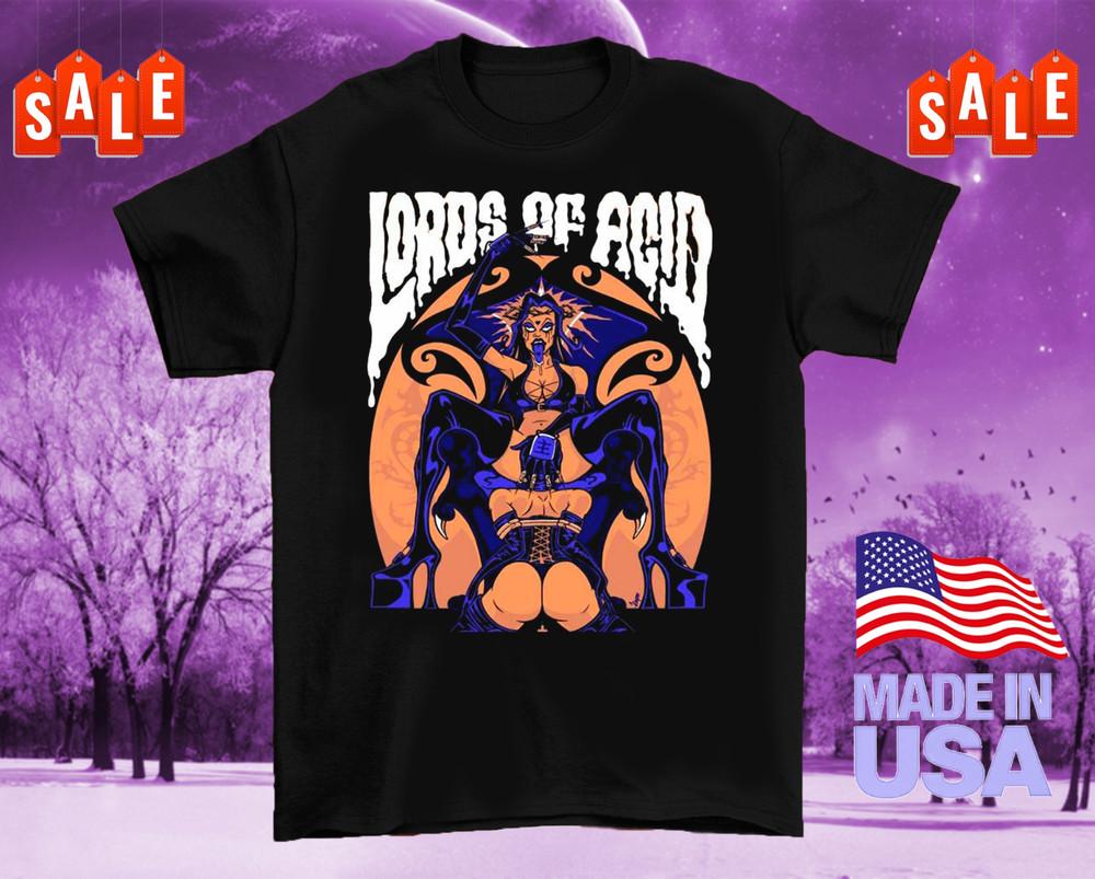 Lords of Acid band Concert Poster Gift Tee Cotton Unisex Shirt Full SB145 Unisex T-Shirt