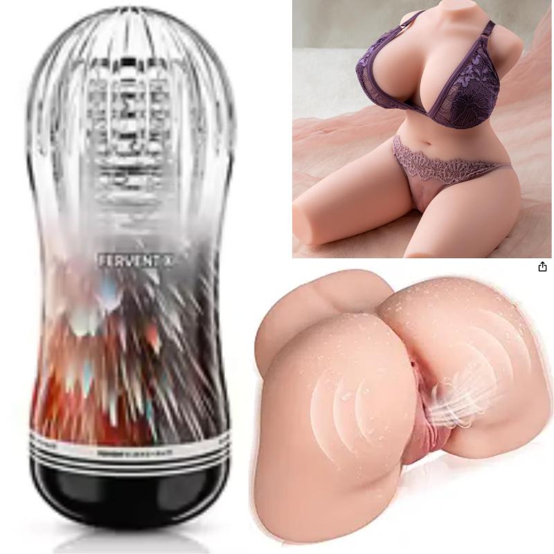 TPE Sex Toy Soft Material 3-piece set Realistic Vaginal Anal 2.5KG Butt Toy with Electric Clamping Function Sex Toy