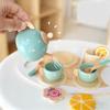 Children's Play House Early Education Simulation Dessert Cake Selling Teapot Cup Tea Set Wooden Toy