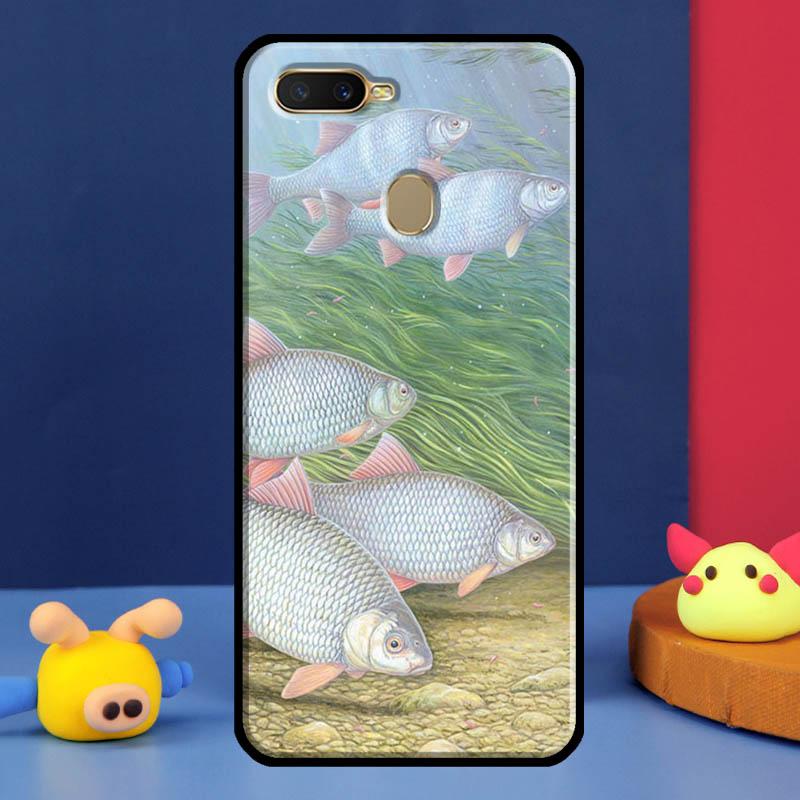 Рыболовный чехол с изображением карпа для Oppo A16 A76 A96 A58 A78 A98 A5 A9 A91 A15 A17 A77 A52 A72 A74 A94 A54S A57S