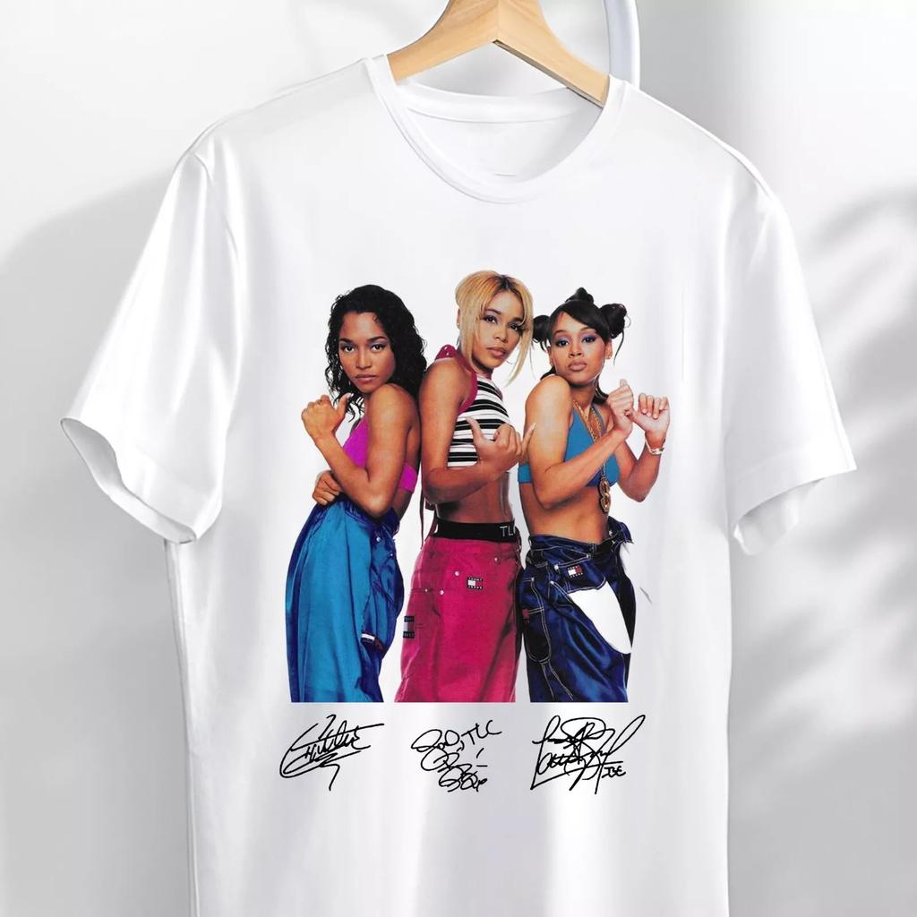 TLC Band Classic White Short Sleeve T Shirt Full Size S-5XL