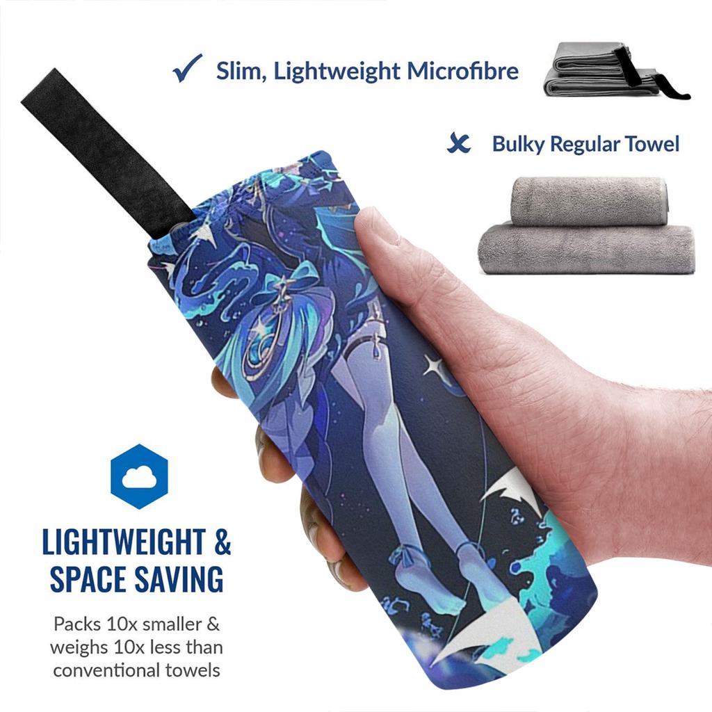 Furina Genshin Impact Beach Towel Soft Microfiber Quick Dry Absorbent Quick Towels For Pool
