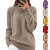 Women's Fashion Round Neck Solid Color Knit Sweater Top Pullover Casual Sweater