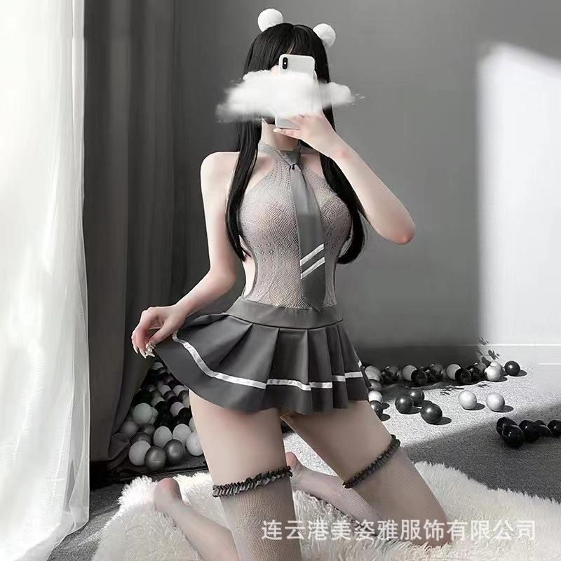 Сексуальное Нижнее Белье Студенческая Одежда Сексуальная Форма J Костюм Чистое Желание Spice Girl Комбинезон Плиссированная Юбка Шея Женщина