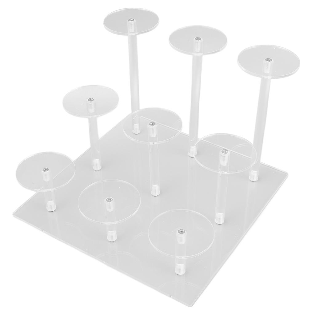 Display Riser Shelf Clear Acrylic Cake Stand Multifunctional for Cupcakes Jewelry Cosmetics Christma